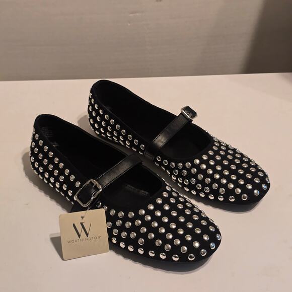 Worthington Dazie Studded Mary Janes Size 10 - Picture 1 of 6